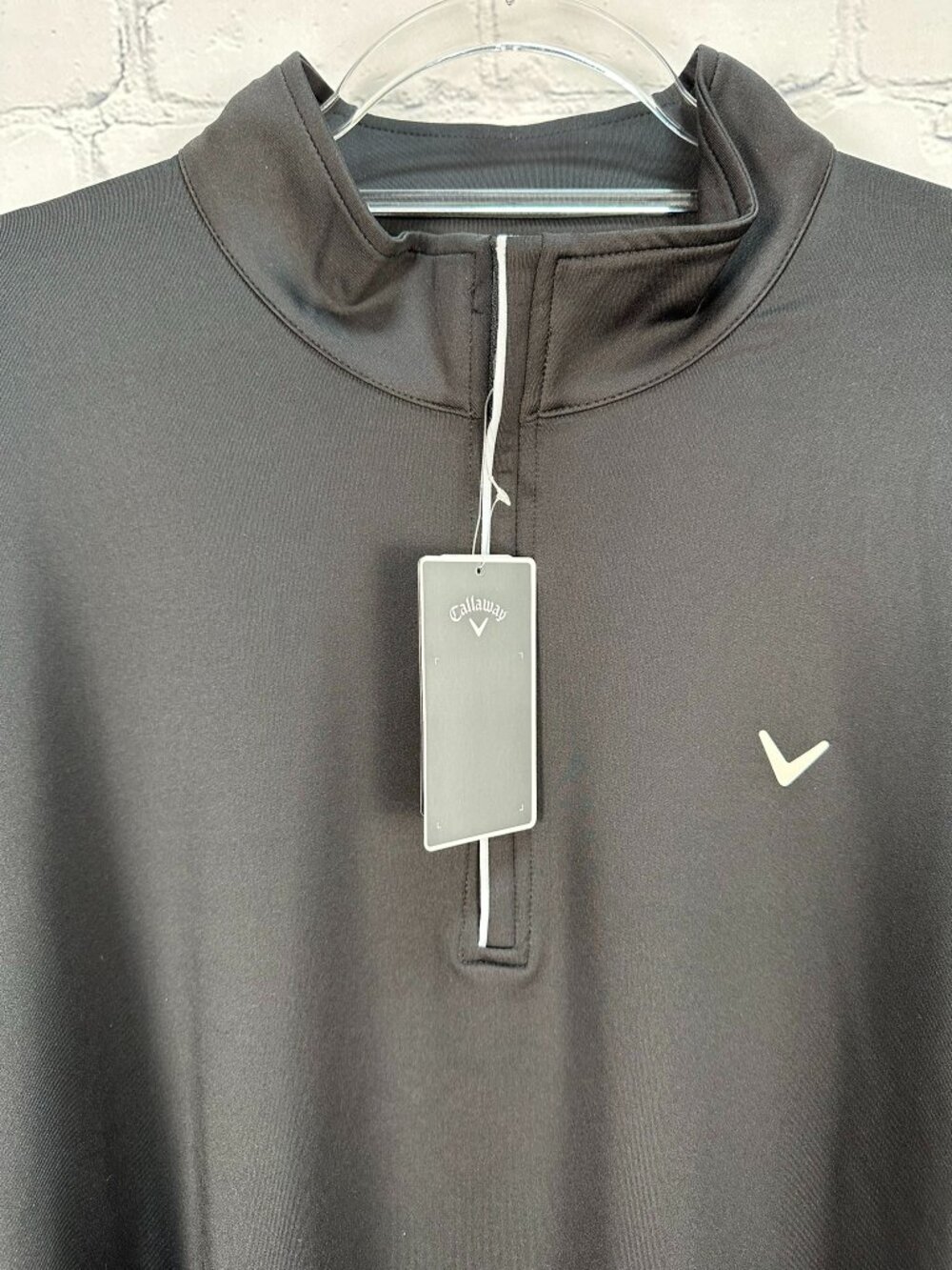 Callaway Men's Quarter Zip Sun Protection Long Sleeve Golf Pullover, XXL, Caviar - Picture 5 of 12